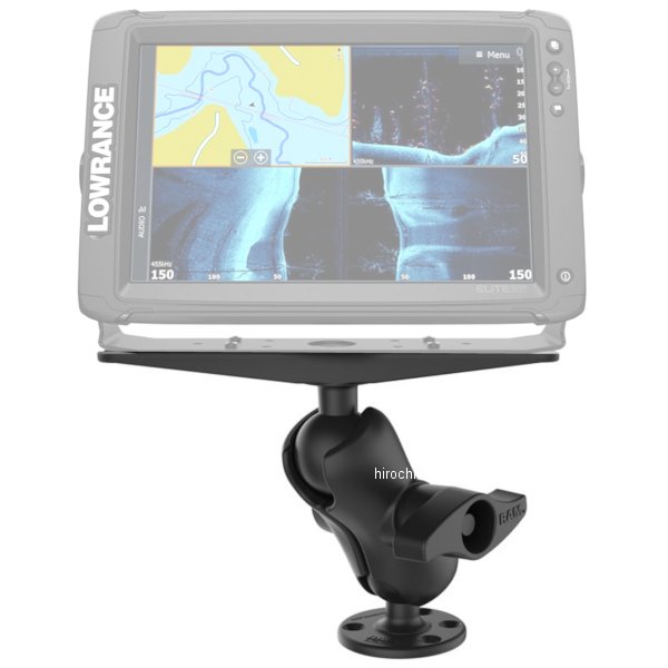 ラムマウント 魚探マウントL＆ラウンドベースセット ショートアーム プレートサイズ279.4ｘ76.2mm 2.25インチボール