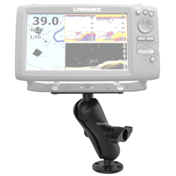 ラムマウント 魚探マウントM＆ラウンドベースセット 標準アーム プレートサイズ158.7x50.8mm 2.25インチボール