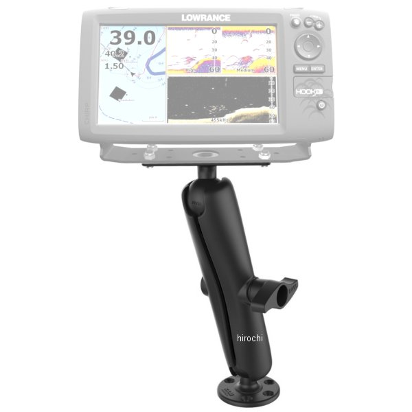 ラムマウント 魚探マウントM＆ラウンドベースセット ロングアーム プレートサイズ158.7x50.8mm 2.25インチボール