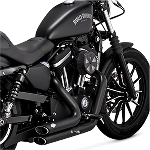 フルエキゾースト ショートショット スタッガード 14年-22年 スポーツスター 黒