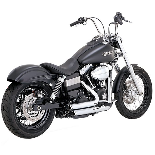 VANCE&HINES PCX ショートショットスタッガードマフラー 12年-17年 ダイナ クローム
