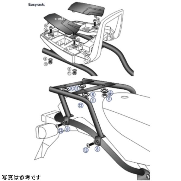 ヘプコアンドベッカー トップケースキャリア イージーラック 05年-08年 BMW HP2 黒