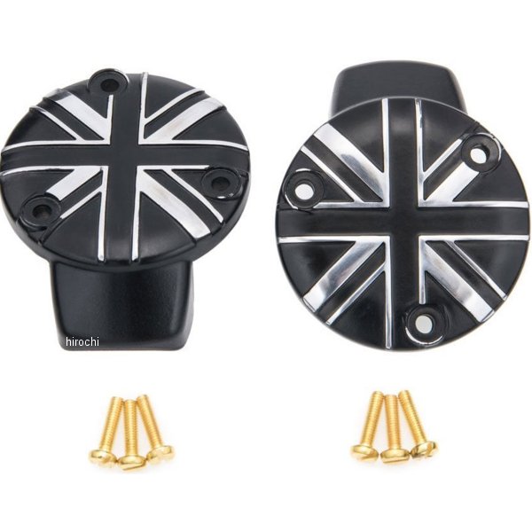 スロットルボディカバー ユニオンジャック 16年-25年 トライアンフ Bonneville T120 黒/ポリッシュ