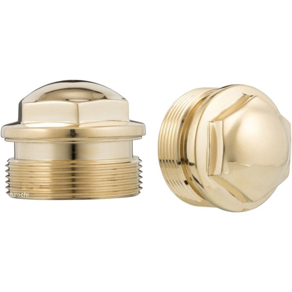 フロントフォークキャップ GUVNORS 19年-25年 トライアンフ StreetTwin ブラス 2個入り