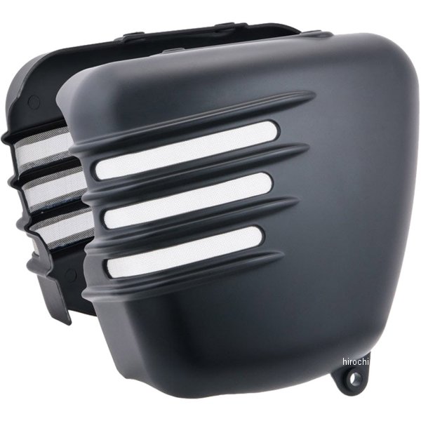 サイドカバー リブ 02年-15年 トライアンフ Bonneville T100 空冷 マット黒