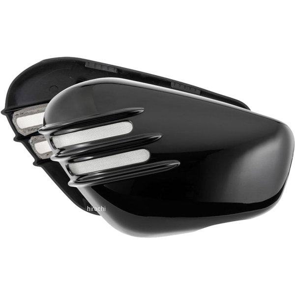 サイドカバー VENTURA リブ 17年-25年 トライアンフ Bonneville Bobber グロス黒