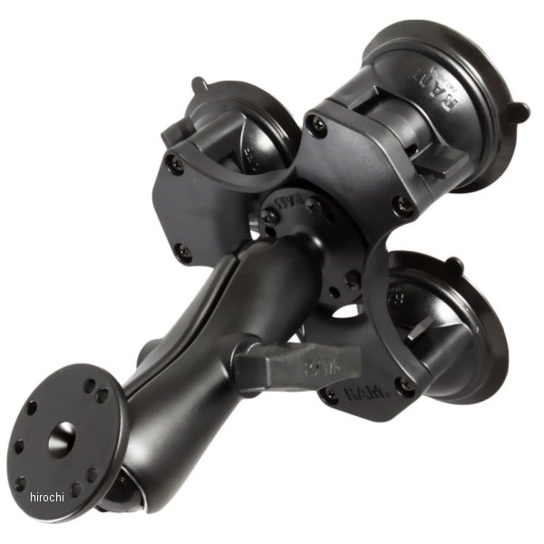 AMPSラウンドベース＆トリプルサクションベース (標準アーム) 1.5インチボール 汎用