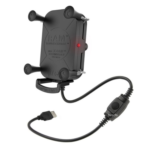 s 防水ワイヤレス充電 Xグリップ テザー付（最大15W出力） 1インチボール