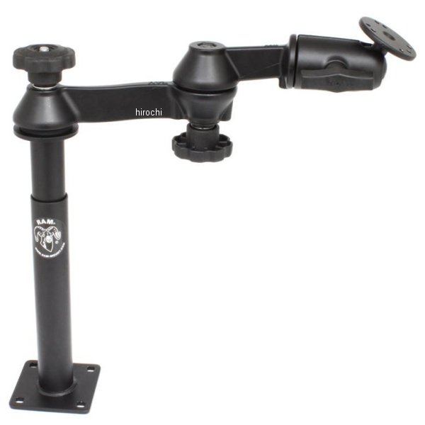 ラムマウント AMPSラウンドプレート＆203+228mmテレポールセット(ダブルピボット/スイングアーム) 1.5インチボール