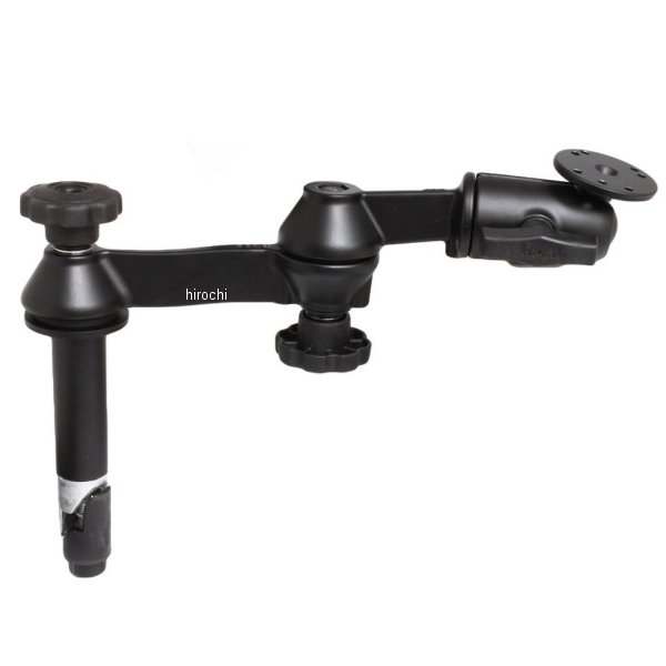 ラムマウント AMPSラウンドプレート＆101mmテレポール(ダブルピボット/スイングアーム) アッパー側 1.5インチボール