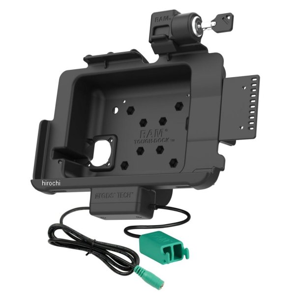 ラムマウント タフドック Zebra ET4x10インチ専用 キーロック付 パワージャック/デュアルポート付 ボール無