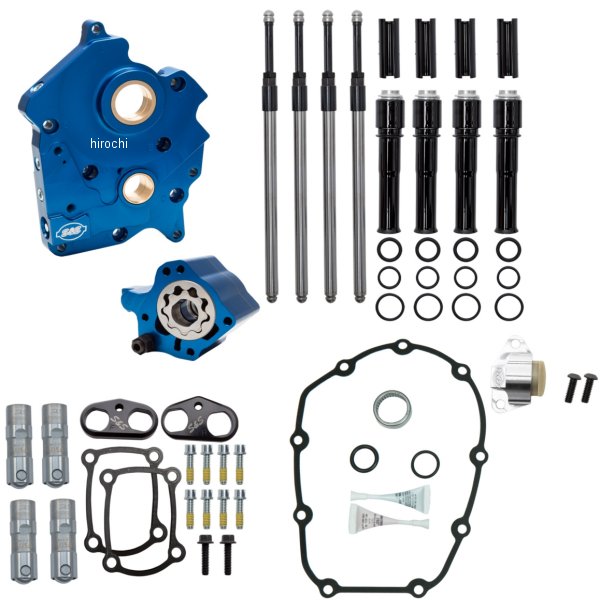 カムチェストキット ブラックプッシュロッドカバー 18年-24年 ハーレー ソフテイルファミリー