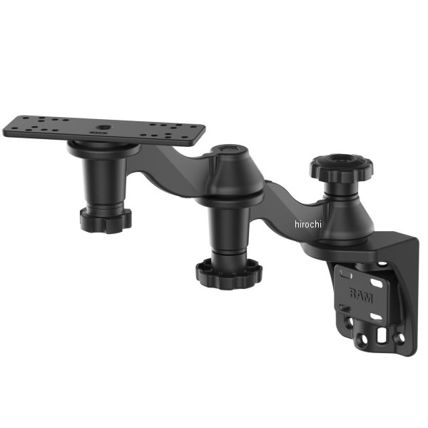 s 魚探マウントM セット バーチカルベース スイング式 ダブルアーム 汎用