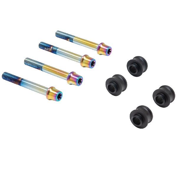 ブレンボ オフセットカラーマウントボルトセット テーパーキャップ チタン色 φ290(ノーマル)