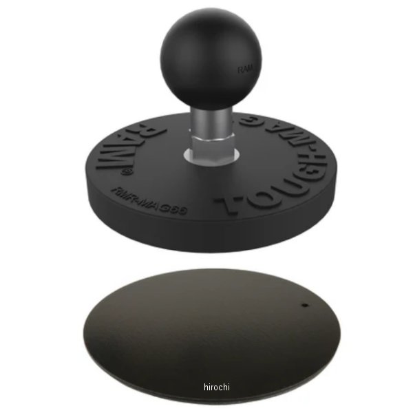 s タフマグネットベース 貼付スチールプレートセット 直径66mm 1インチボール