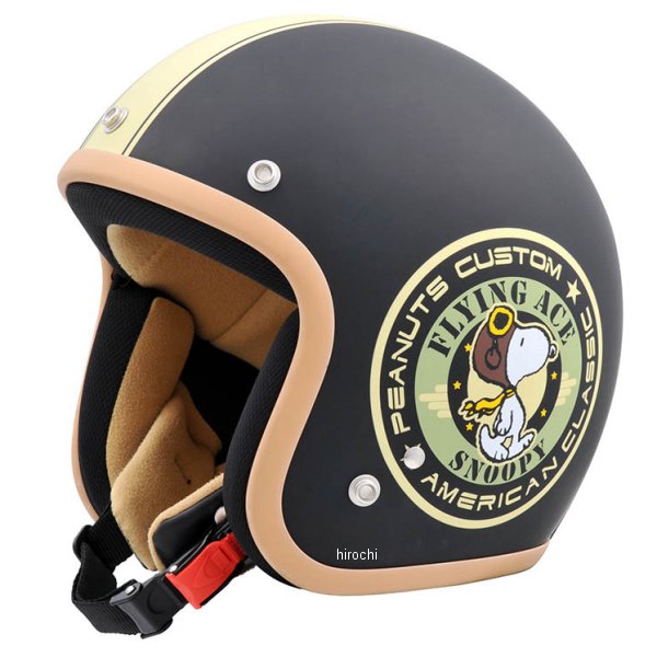 SNJ-20 ジェットヘルメット スヌーピーバイカー マットブラック/シルバー 57-59cm