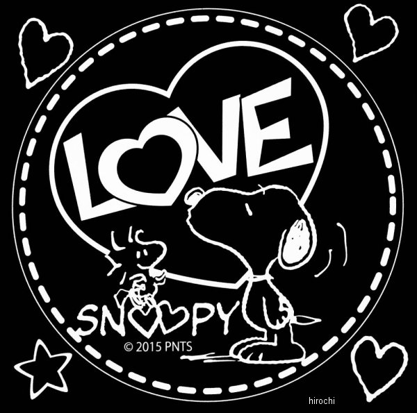 スヌーピーステッカー SNS-37 LOVE SNOOPY 白文字
