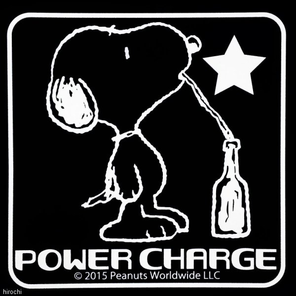 スヌーピーステッカー SNS-41 POWER CHARGE 白文字