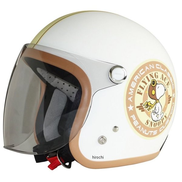 SNJ-79 ジェットヘルメット スヌーピーバイカー2 マットパールホワイト 57-59cm