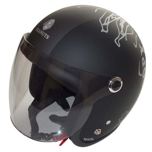 SNJ-80 ジェットヘルメット スヌーピー ピーカブー ブラック/ブラック 57-59cm