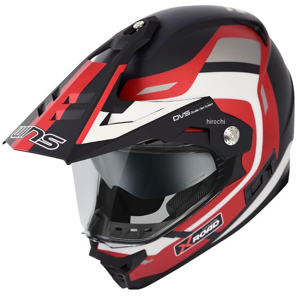 オフロードヘルメット X-ROAD 3 FREE RIDE M47 マットホワイト/アイアンレッド XLサイズ