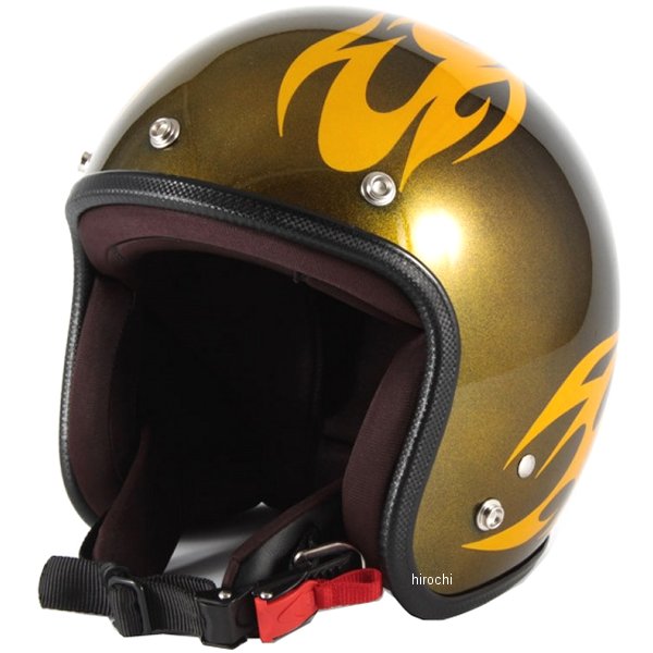 ナナニージャム  ジェットヘルメット カスタムペイントJAM BURNS 黄 フリーサイズ(57-60cm未満)