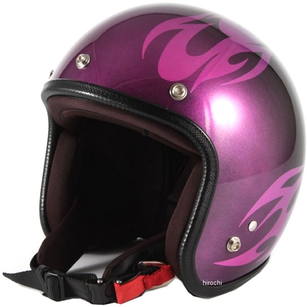 ナナニージャム  ジェットヘルメット カスタムペイントJAM BURNS ピンク フリーサイズ(57-60cm未満)