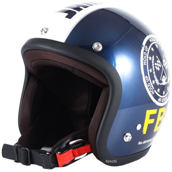 ナナニージャム  ジェットヘルメット F.B.I. 黒 フリーサイズ(57-60cm未満)