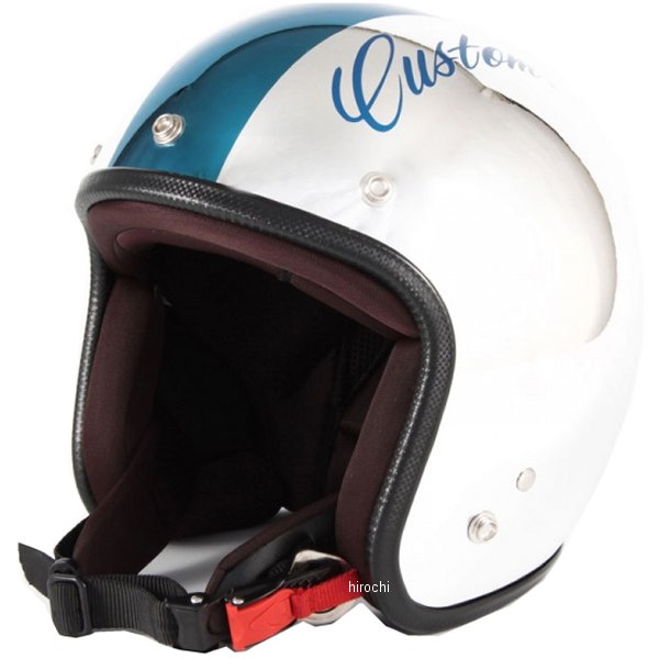 ナナニージャム  ジェットヘルメット カスタムペイントJAM CHROMES 青 フリーサイズ(57-60cm未満)