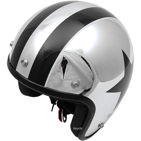 ナナニージャム  ジェットヘルメット カスタムペイントJAM CHROMES TWIN STAR メッキ フリーサイズ(57-60cm未満)