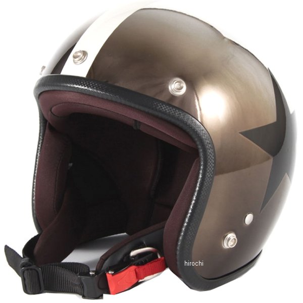 ナナニージャム  ジェットヘルメット カスタムペイントJAM CHROMES CLASSICAL STAR メッキ フリーサイズ(57-60cm未満)