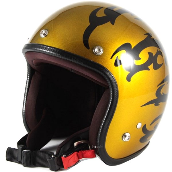 ナナニージャム  ジェットヘルメット カスタムペイントJAM TRIBAL ゴールド フリーサイズ(57-60cm未満)