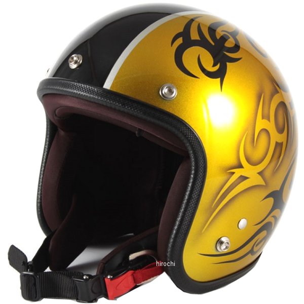 ナナニージャム  ジェットヘルメット カスタムペイントJAM TRIBAL ゴールド/ブラックライン フリーサイズ(57-60cm未満)