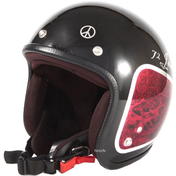 ナナニージャム  ジェットヘルメット カスタムペイントJAM WEED 赤 フリーサイズ(57-60cm未満)