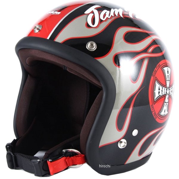 ナナニージャム  ジェットヘルメット JET ROCK&ROLL ブラックグロス フリーサイズ(57-60cm未満)