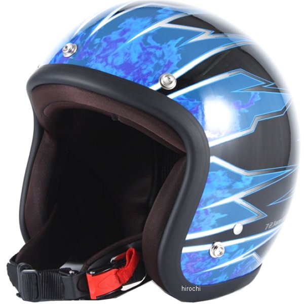 ナナニージャム  ジェットヘルメット JET STING 青 フリーサイズ(57-60cm未満)