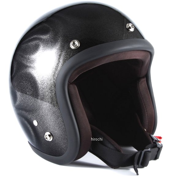 ナナニージャム  ジェットヘルメットGHOST FLAME 黒 XLサイズ