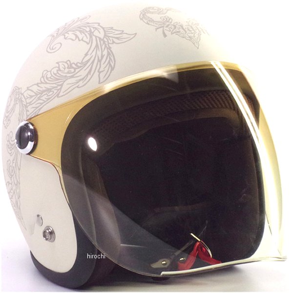 ナナニージャム  ジェットヘルメットHEART アイボリーベース マット Sサイズ(55-57cm未満)