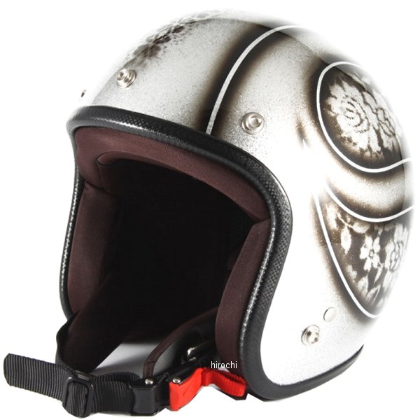 ナナニージャム  ジェットヘルメット ROSA シルバー 女性用サイズ(55-57cm未満)