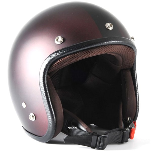 ナナニージャム  ジェットヘルメットTWILIGHT ブラック/ キャンディーレッド マット XXLサイズ(62-64cm未満)