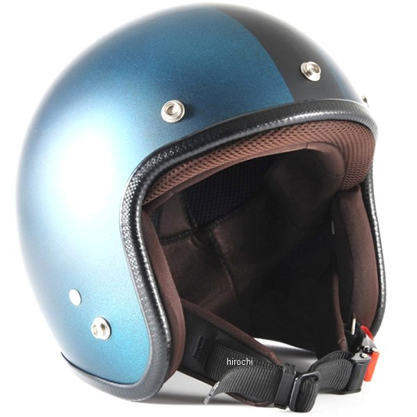 ナナニージャム  ジェットヘルメットTWILIGHT ブラック/ キャンディーブルー マット XXLサイズ(62-64cm未満)