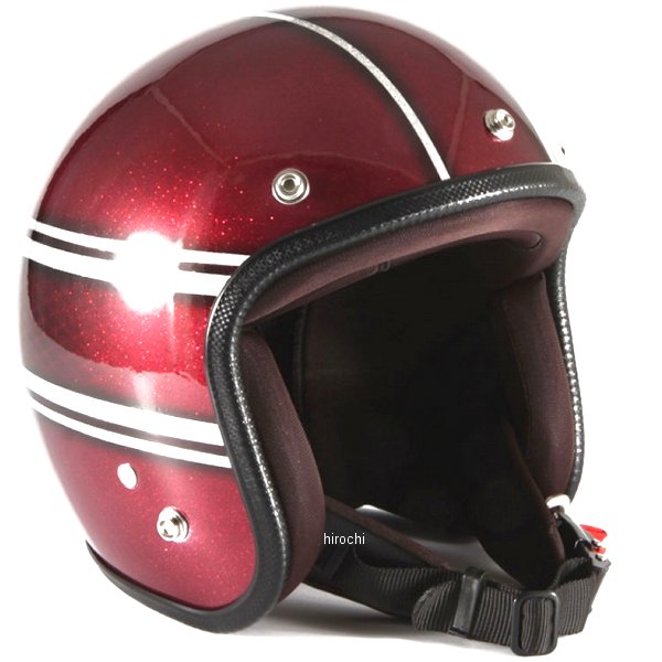 ナナニージャム  ジェットヘルメット JOHNNY CINQレッド グロス仕上げ フリーサイズ(57-60cm未満)