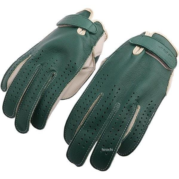 レザーグローブ ショート 緑/アイボリー 3Lサイズ