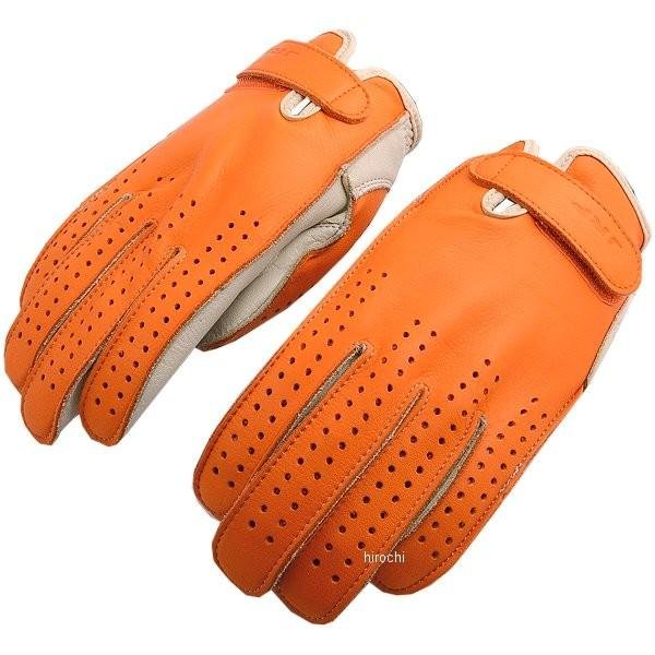 レザーグローブ ショート オレンジ/アイボリー 3Lサイズ