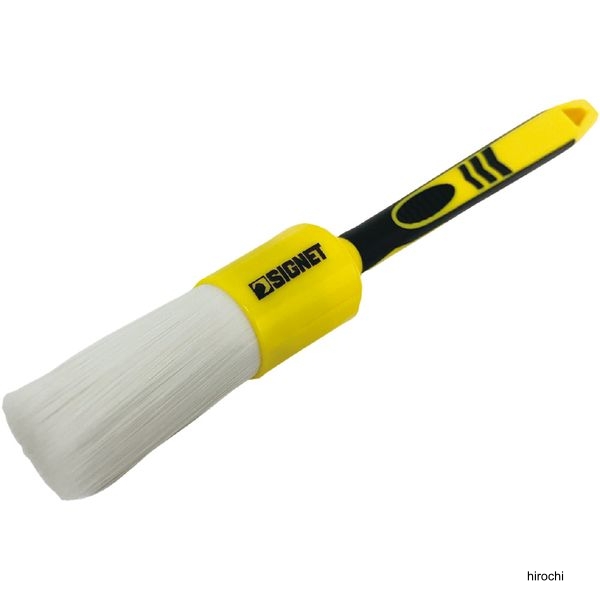 滑り止めグリップ搭載 硬毛ホワイトPET洗車ブラシ ペン型 Lサイズ