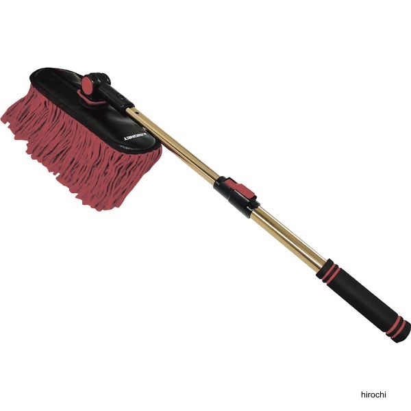 大型車対応 洗車用モップ コットン長毛 回転ヘッド付 伸縮ロングタイプ