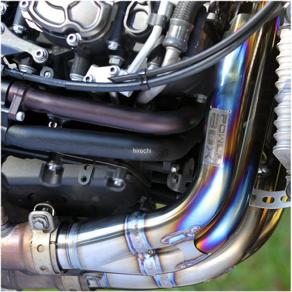 エキゾーストパイプS パワーボックス MT-10 チタンブルー