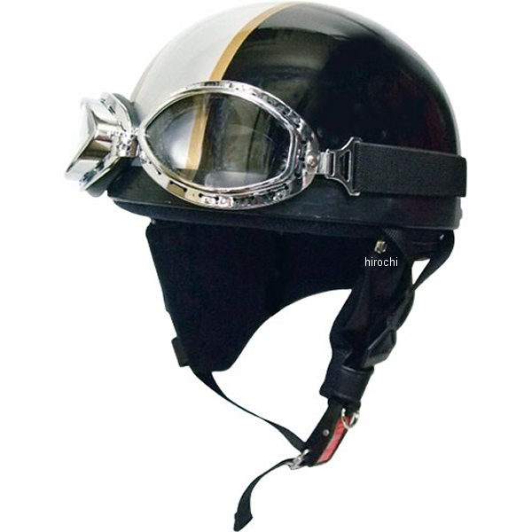 Moto Boite  ビンテージヘルメット 黒/シルバー フリーサイズ(58-60cm未満)