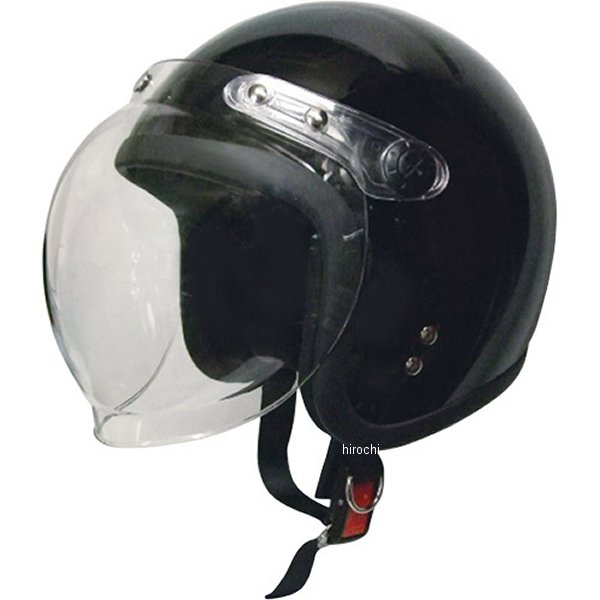 Moto Boite  スモールジェットヘルメット 回転BBシールド付 黒 フリーサイズ(58-60cm未満)