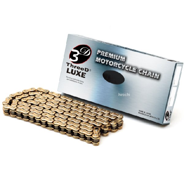 江沼チェーン ThreeD LUXEシリーズ 520L/3D 142L カシメジョイント ゴールド